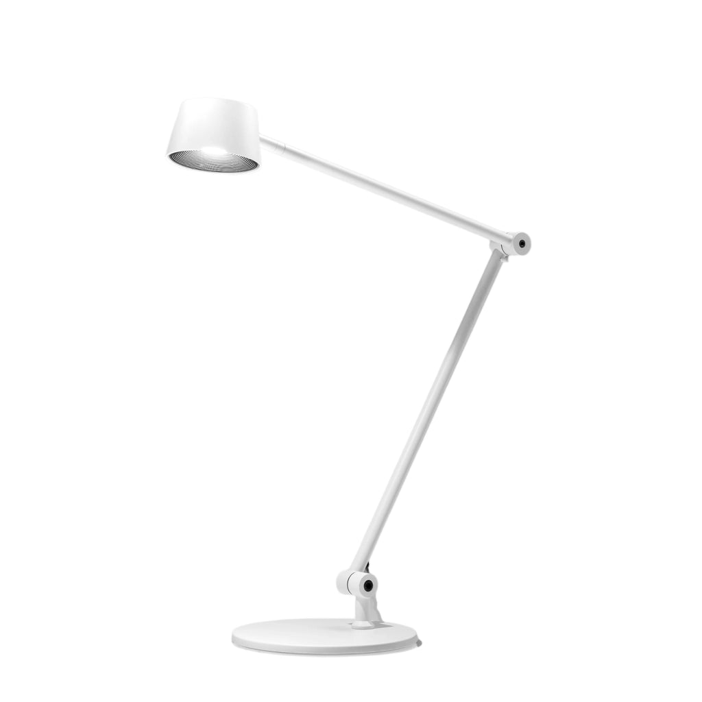 Lampada da Tavolo Efira L - 6,2W LED 3000K Orientabile Dimmerabile, Struttura in Alluminio Bianco Opaco con Diffusore in Metacrilato - Gea Luce