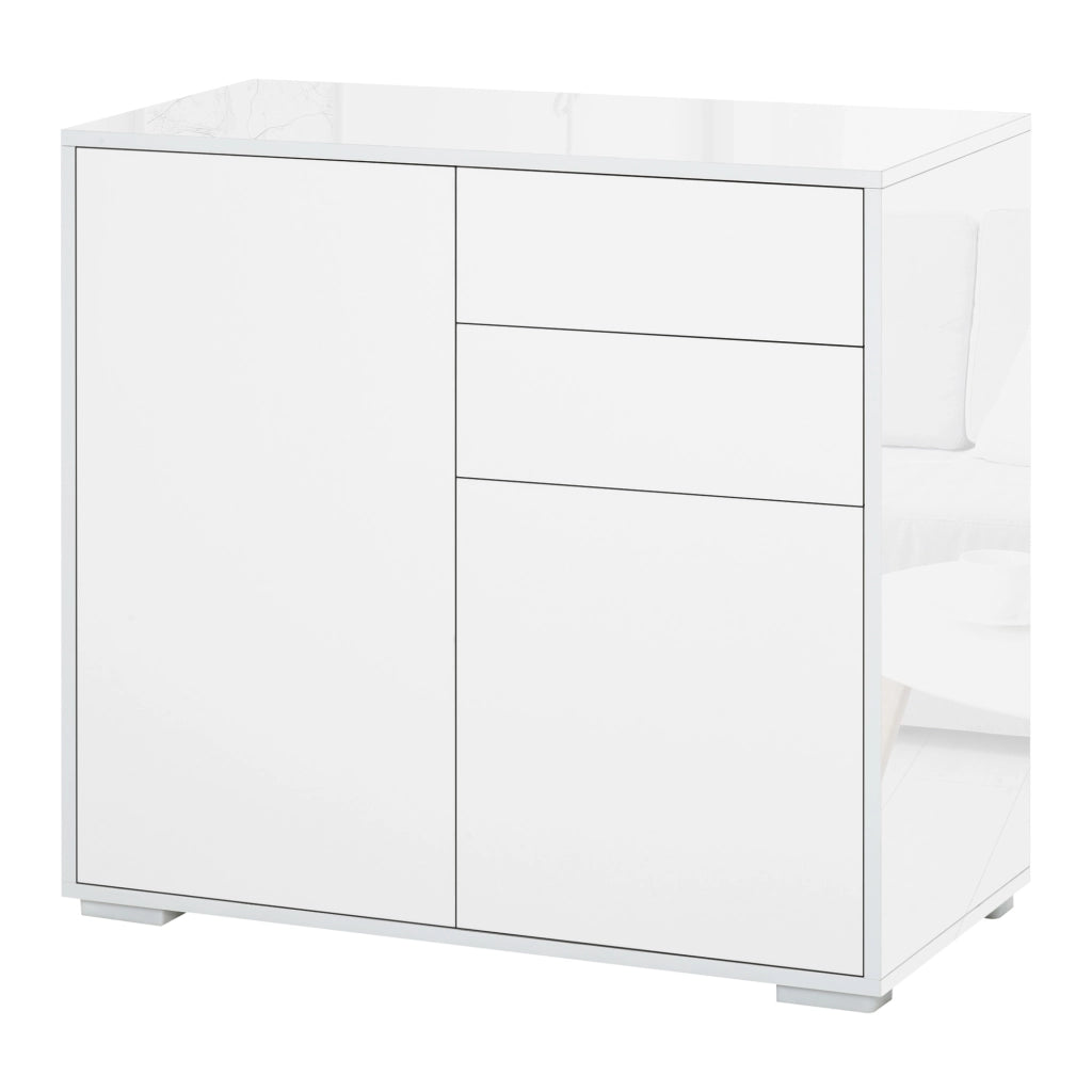 Armadio con ante e cassetti ¨C zephmum ¨C bianco 79x36x74