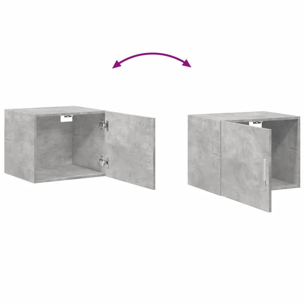 Armadietto a Muro | Mobile a Parete Grigio Cemento 50x42,5x40 cm Legno Multistrato