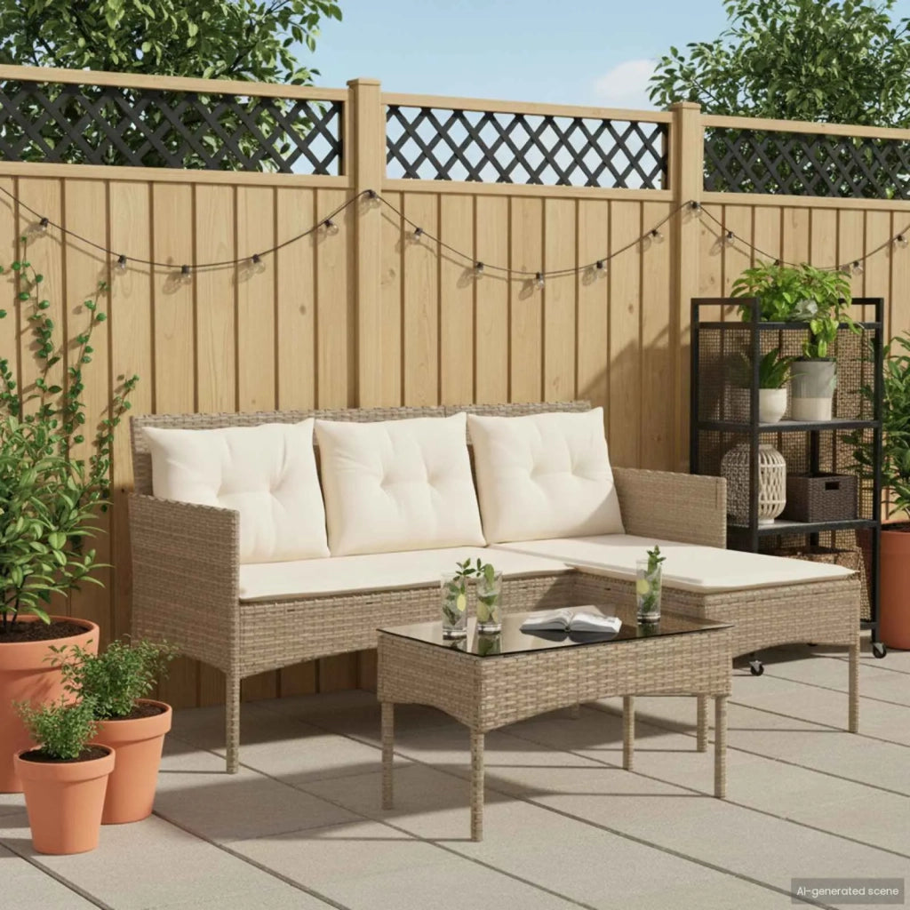 Set Divano da Giardino con cuscino 2 pcs polyrattan 4103807