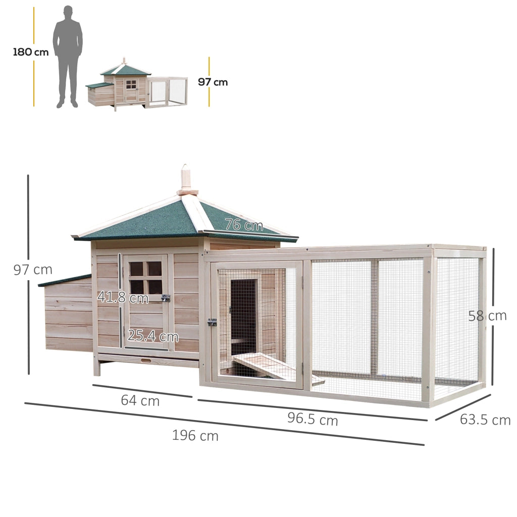 Pollaio da Giardino in Legno ¨C Minimal ¨C 196x76x97cm
