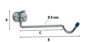 GANCIO ZINCATO 4110 PER BICICLETTE 320 MM- 10,0 pz