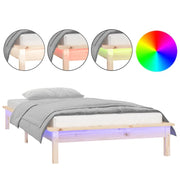 Letto singolo | Letto per adulti | Giroletto con LED 75x190 cm Small Single in Legno Massello