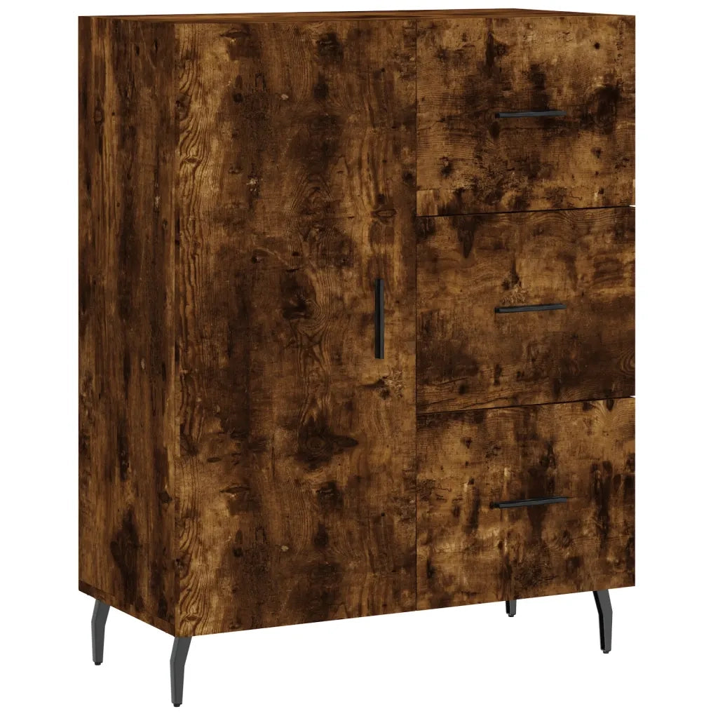Credenza-Buffet-Armadio da cucina Rovere Fumo 69,5x34x90 cm in Legno Multistrato 186908
