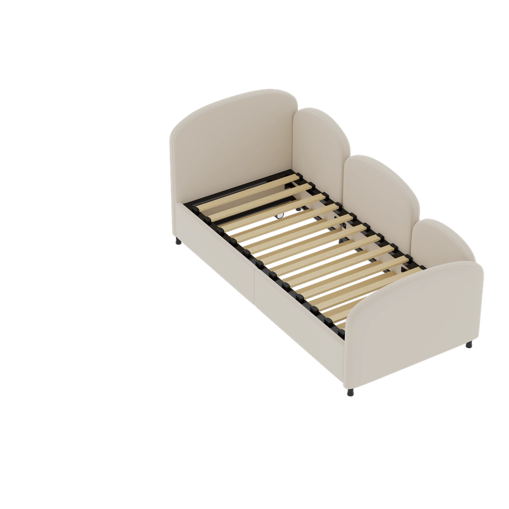 Divano Letto Singolo Imbottito con Cassetti ¨C MINIMAL ¨C Velluto