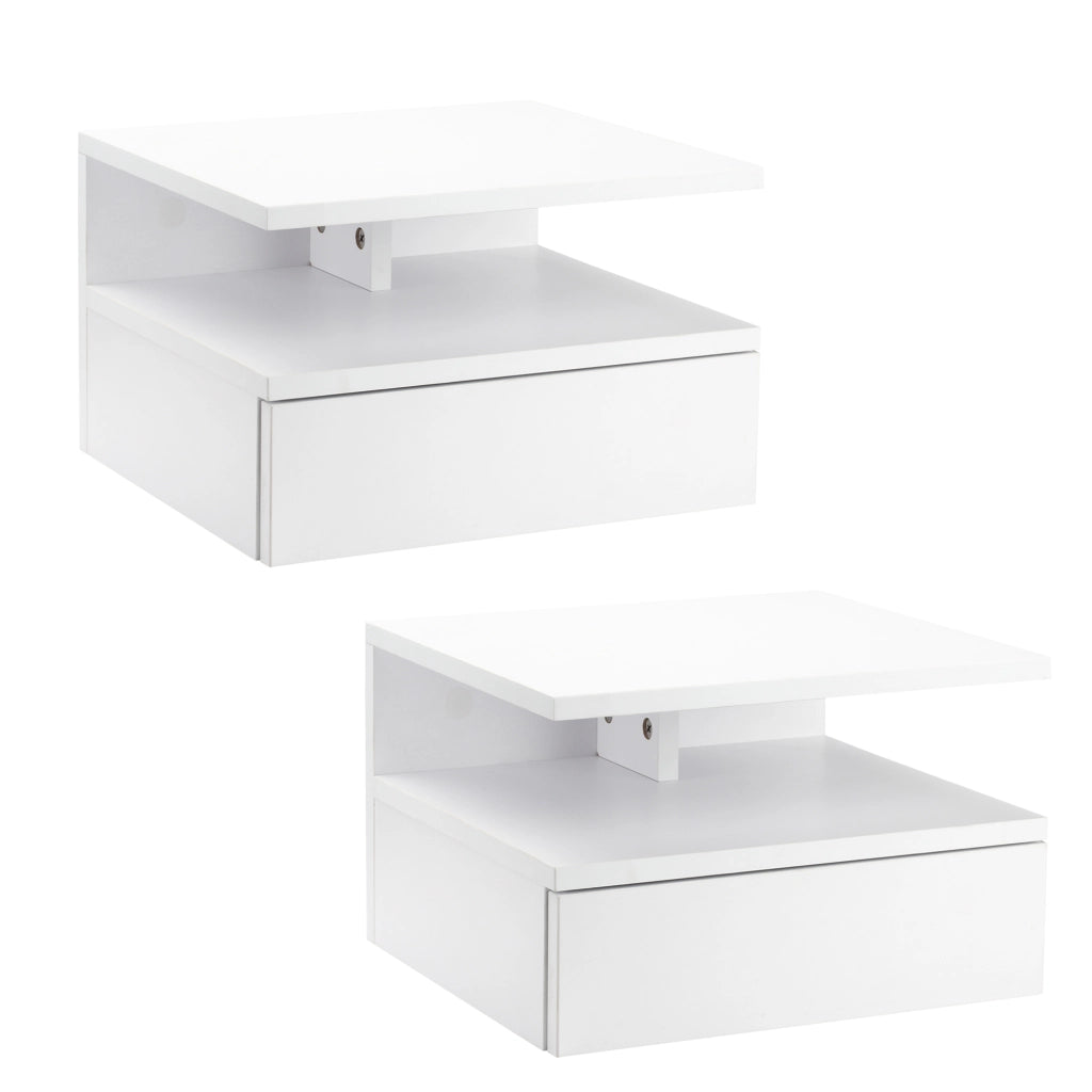 Tavolini da notte a muro ¨C zephmum ¨C bianco