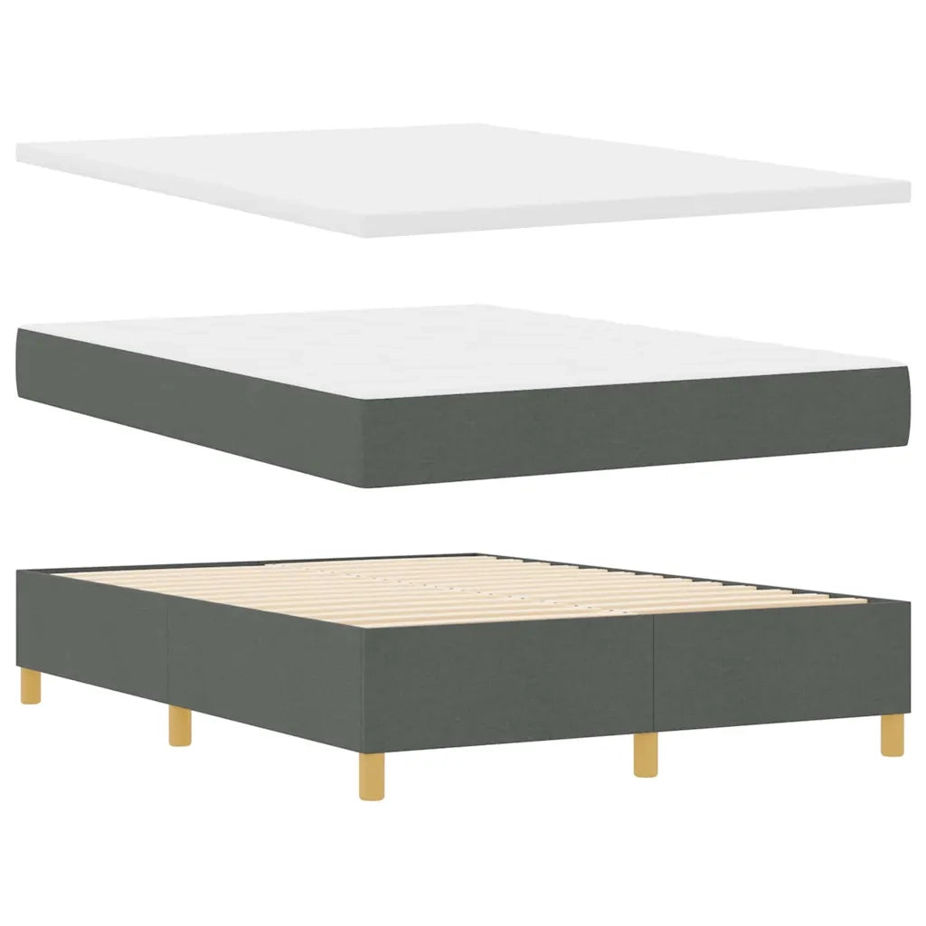 Letto con molle e materasso Grigio Scuro 90x190 cm Tessuto 3340684