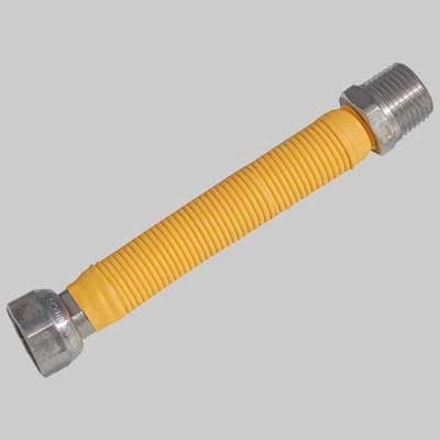 FLESSIBILE INOX RIVESTITO PER GAS MF  1 220  420 mm     MADE IN ITALY