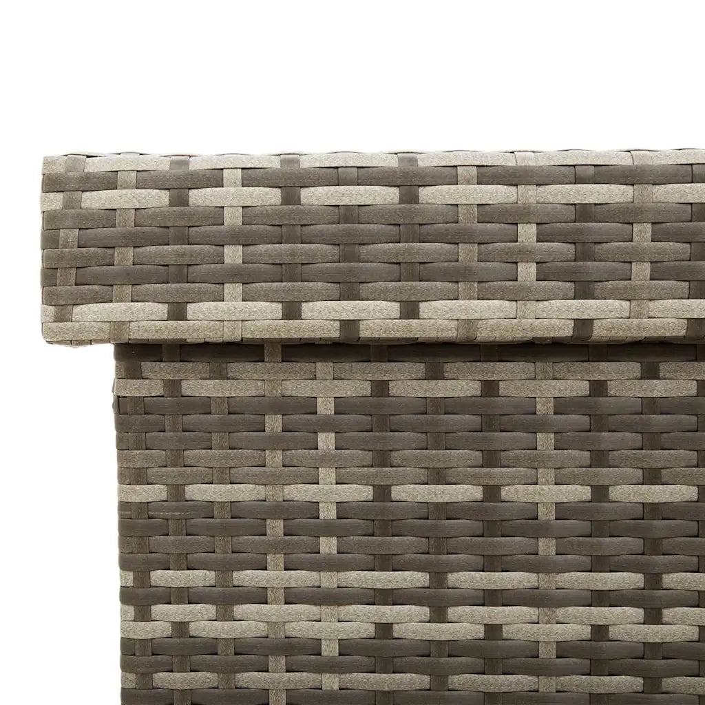 Contenitore da Giardino con Ruote Grigio 110x55x73cm Polyrattan CFW7778135