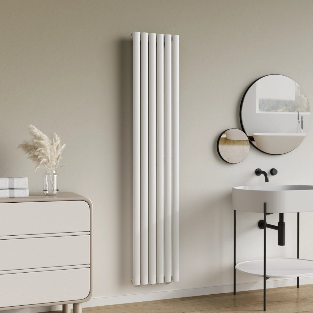 Termosifone Nore ad Acqua Calda Pannello Singolo con Elementi Tubolari 180 x 36 cm - Bianco [neu.haus]