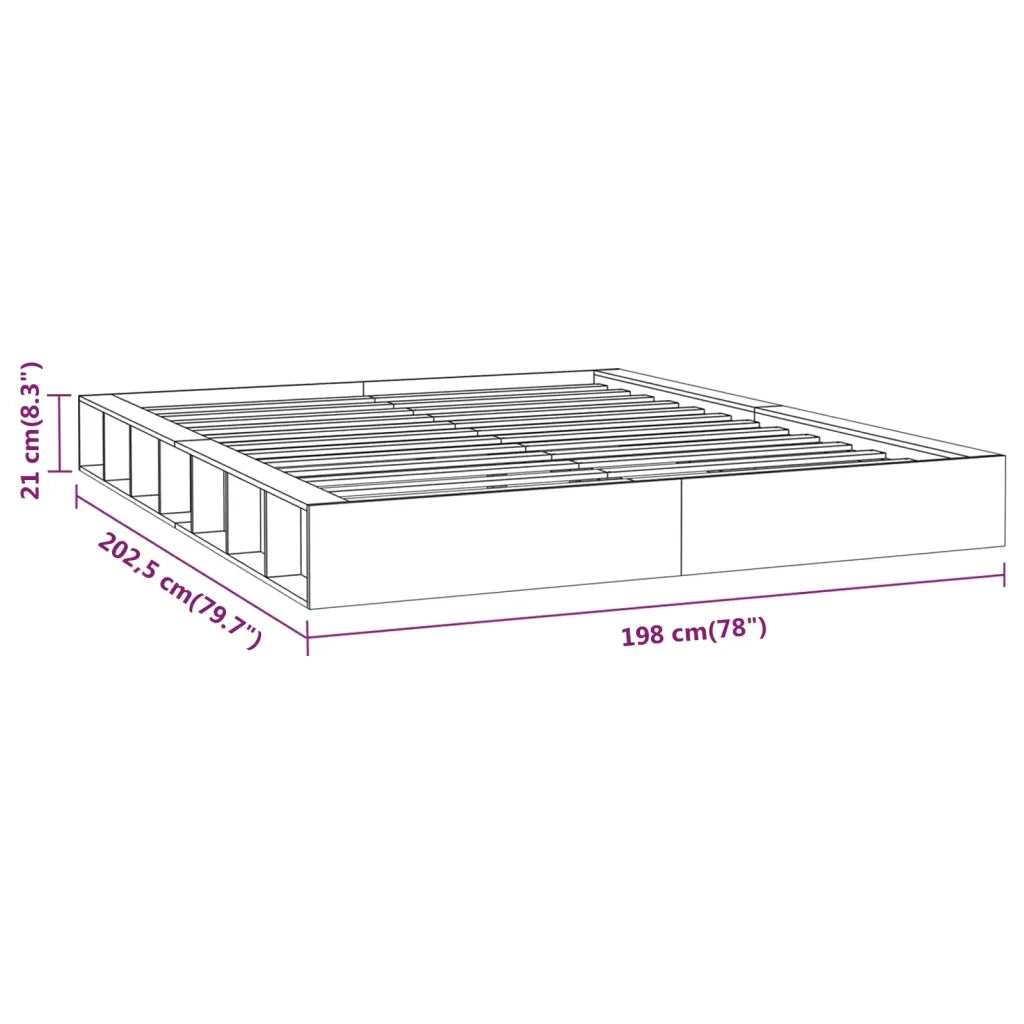 Letto matrimoniale | Letto per adulti | Giroletto 180x200 cm Super King in Legno Massello