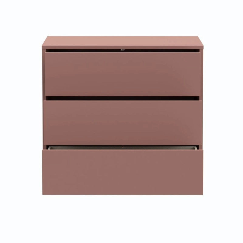 Cassettiera Medea 3 cassetti in colore terracotta