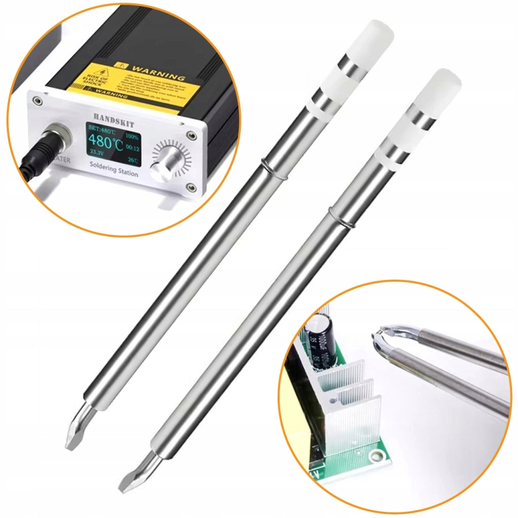 Set di Punte T12 per Termopinzette – Compatibile con Stazioni Saldanti T12 Rosfix Handskit