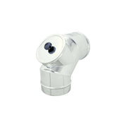 Curva da 120mm gomito mf con ispezione a tappo da in acciaio inox aisi 304