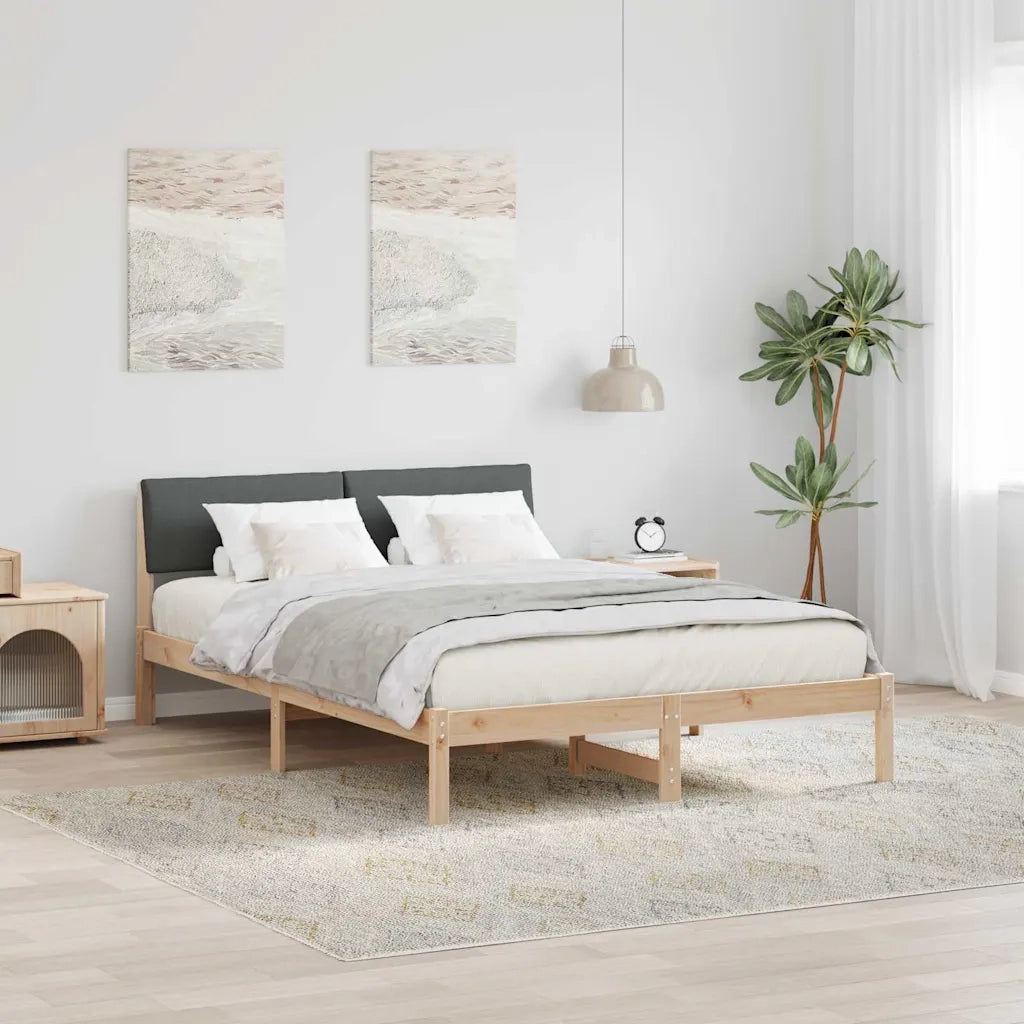 Struttura del Letto marrone e grigio scuro 135 x 190 cm