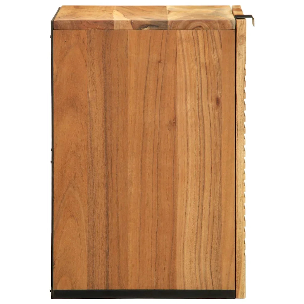 Armadio per Lavabo da Bagno-Armadietto da bagno-Mobiletto da bagno con porta Legno di Acacia Massello 651731