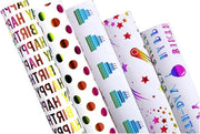 5 Fogli di Carta per Festa Colorata per Compleanno, Festa di Nascita, Bambini e Ragazze - Adatto per Ragazzi e Ragazze 50cm x 70cm