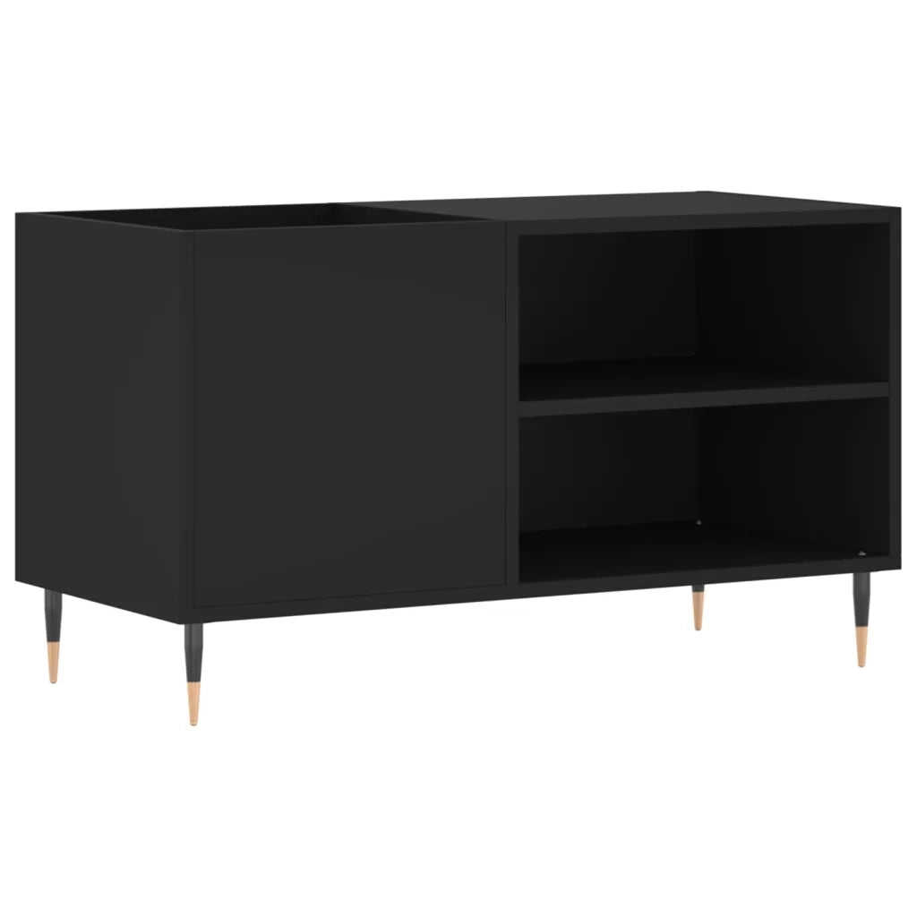 Mobile Porta Dischi Nero 85x38x48 cm in Legno Multistrato 831693