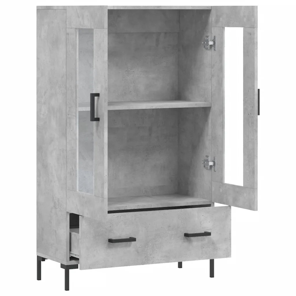 Credenza | Madia | Buffet da pranzo | Armadio da pranzo Grigio Cemento 69,5x31x115 cm in Legno Multistrato