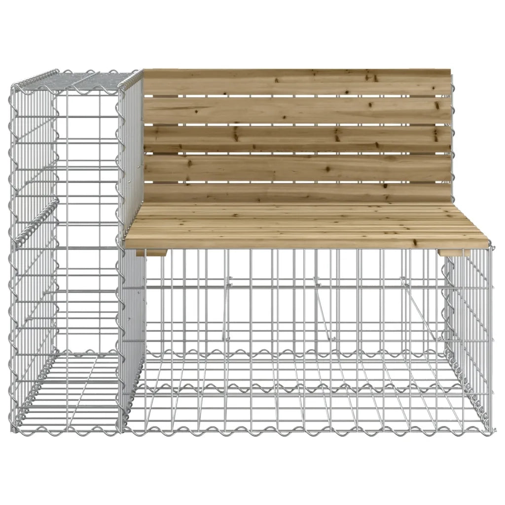 Panca da Giardino Design Gabbione 92x71x65,5 cm Pino Impregnato 834382