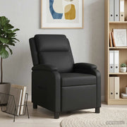 Divano Sedia-Poltrona reclinabile Nero Similpelle 305253