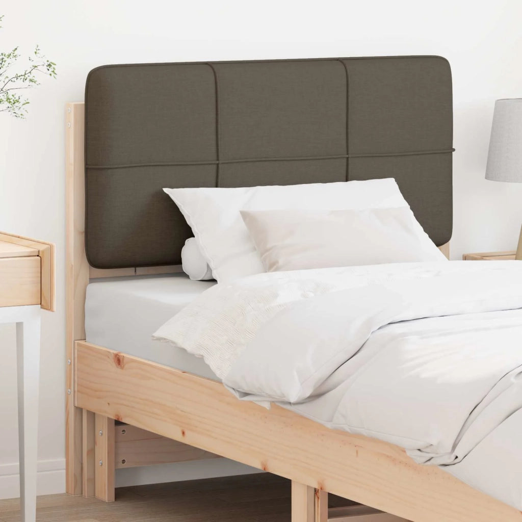 Testiera imbottita-Testiera con Cuscini-Testata Marrone e taupe 90 cm Pino massello 281105