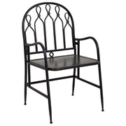 Sedia in metallo nero 55x56x96h