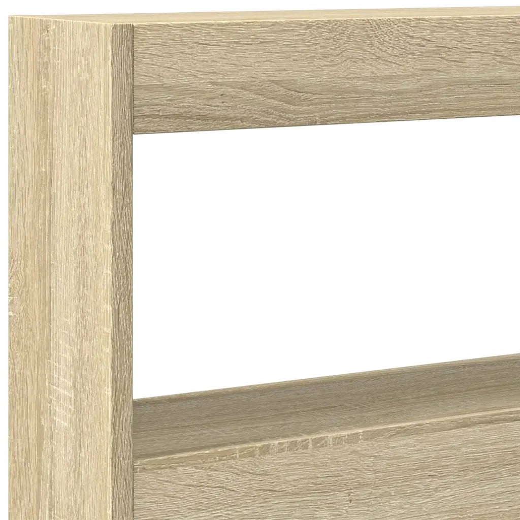 Testiera | Testata con Contenitore a LED Rovere Sonoma 160x17x102 cm
