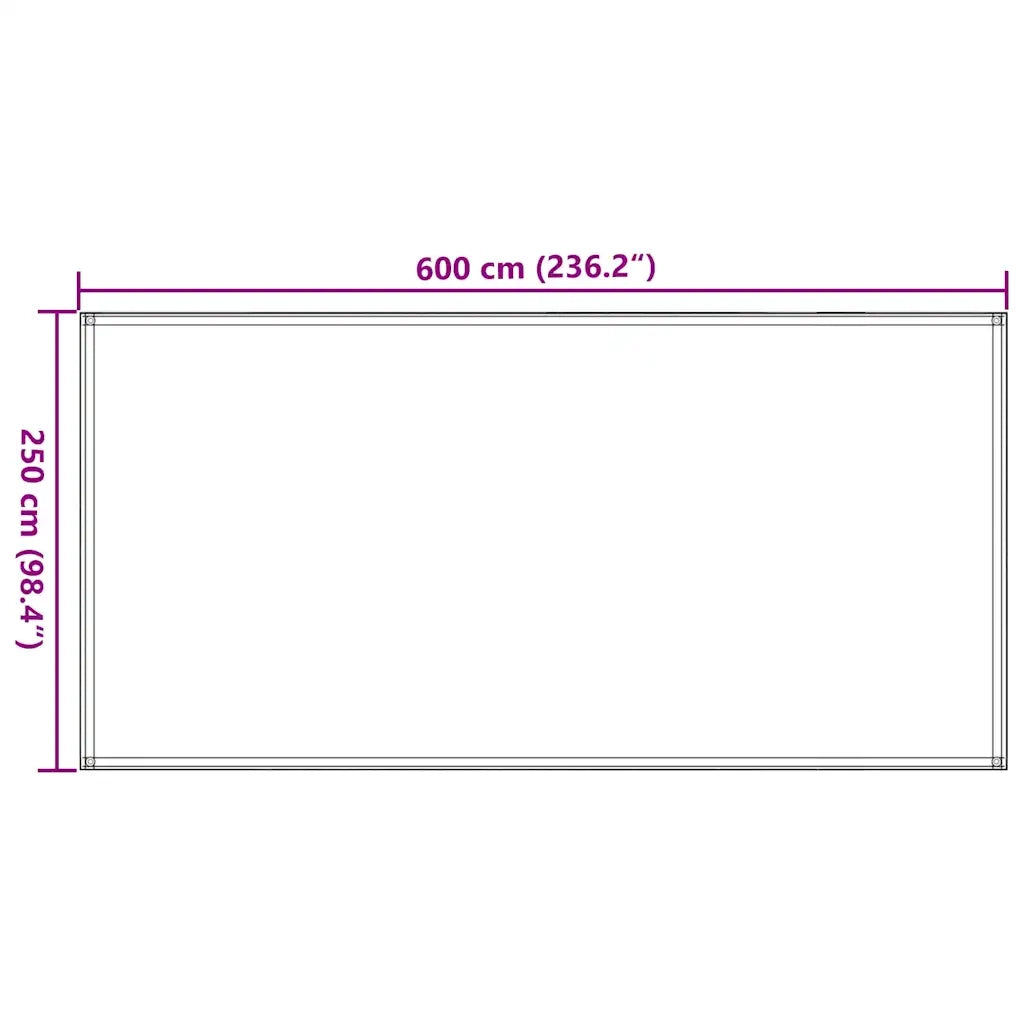 vidaXL Tappeto da Tenda 250x600 cm Antracite e Bianco