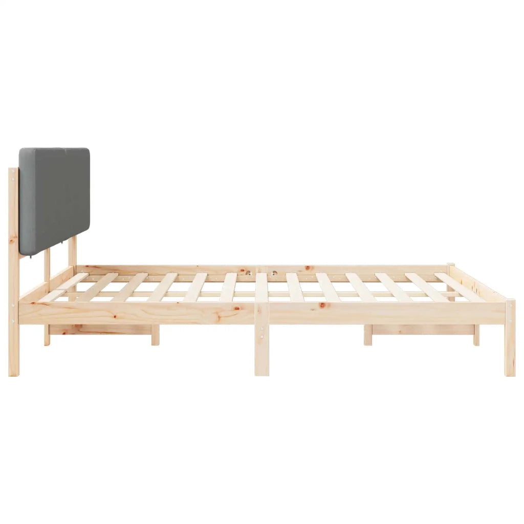 Letto con Testiera Rivestita Grigio chiaro 180 x 200 cm 877889