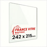 MORSO - modello : 1440 - 242 x 215 x 4 mm - Vetro per stufa a legna - vetro camino di ricambio - vetro per caminetto resistente al fuoco - France Vitre