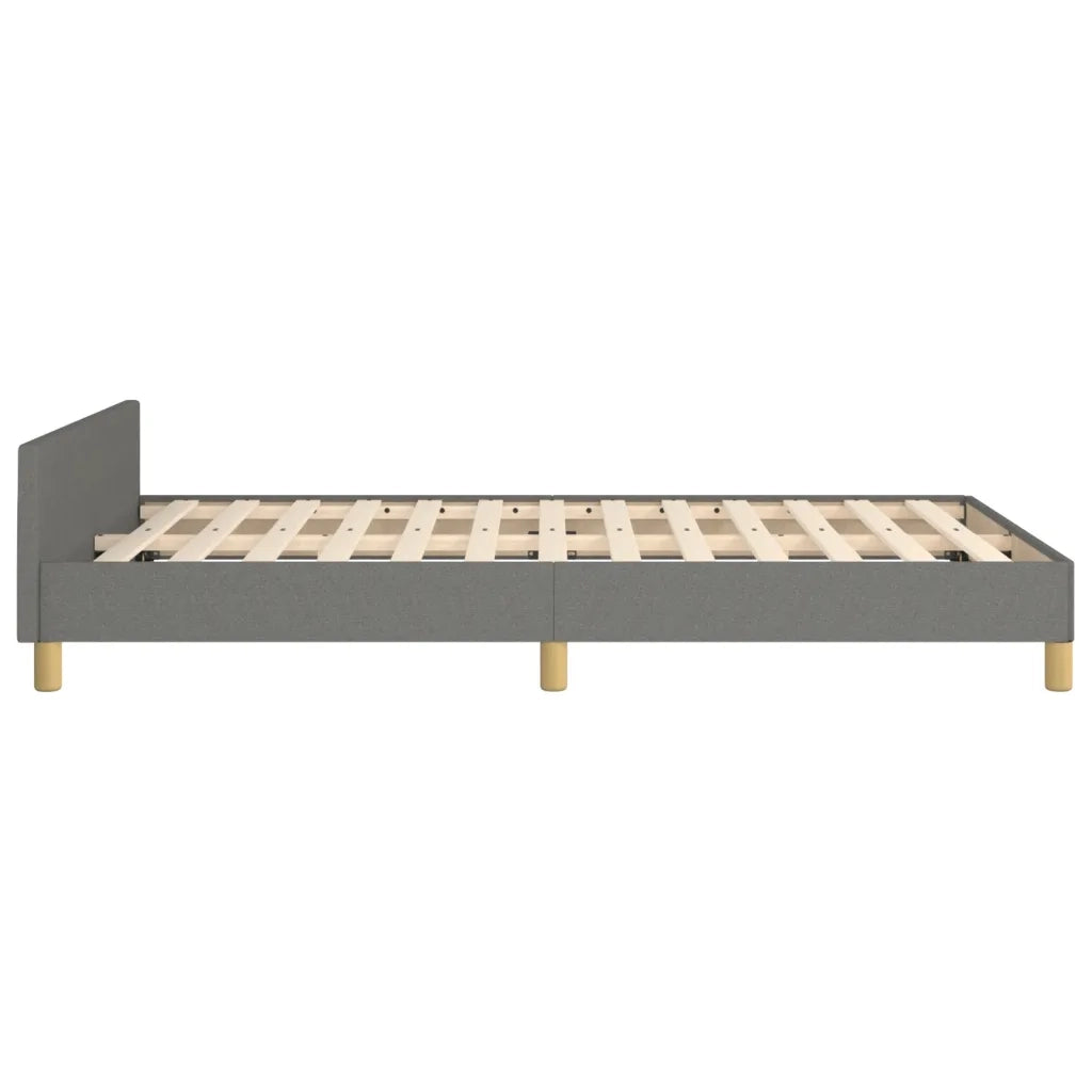 Giroletto senza Materasso-Struttura Letto Grigio Scuro 120x190 cm in Tessuto 815912