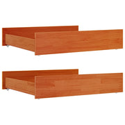 Cassetti per Letto 2 pz Marrone Cera in Legno Massello di Pino CFW3187680