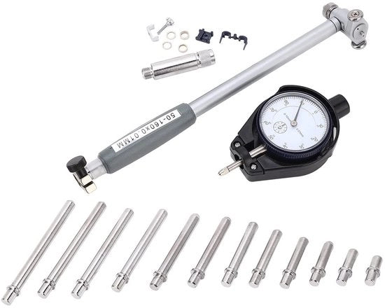 Strumento di Misura con Sonda Interchangeabile - Portata di Misura 50-160 mm - Autoallineante - Lega di Alluminio - Duraturo - Misuratore