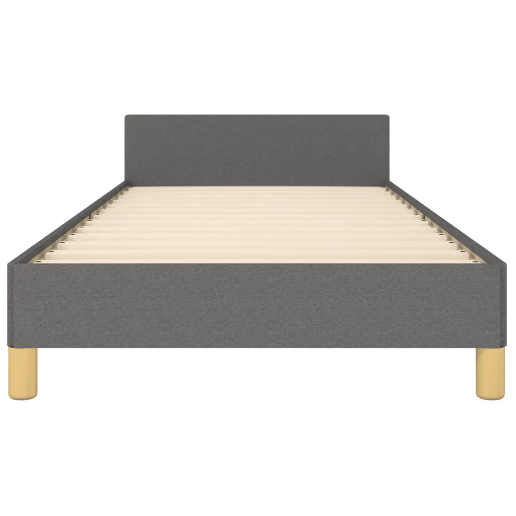 Giroletto senza Materasso-Struttura Letto Grigio Scuro 90x200 cm Tessuto 370991
