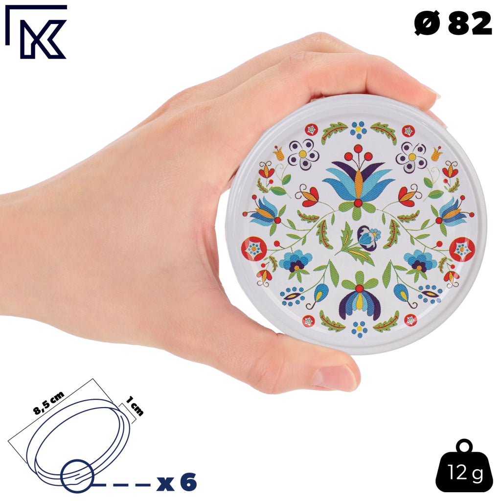 KADAX 50x Jar Caps Fi 82 Tappi per Barattoli Coperchi Conserva