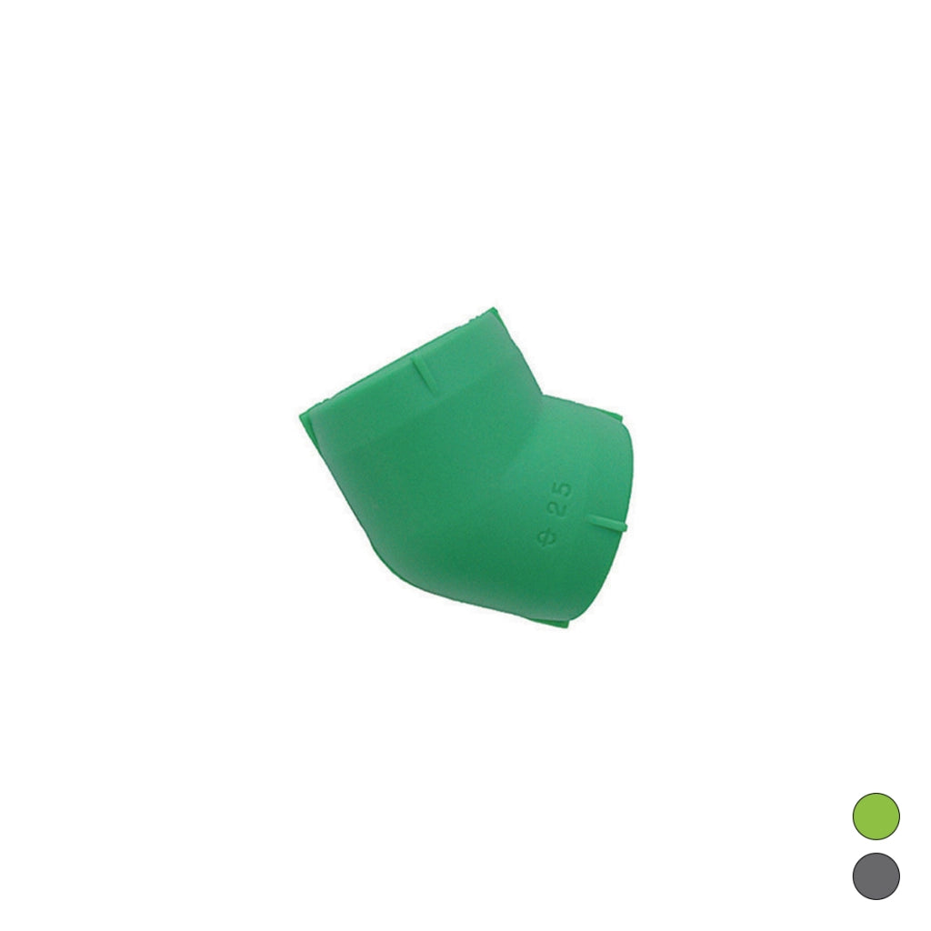 GOMITO LISCIO 45  ° IN POLIPROPILENE- Diam. 20- DH- pezzi 1