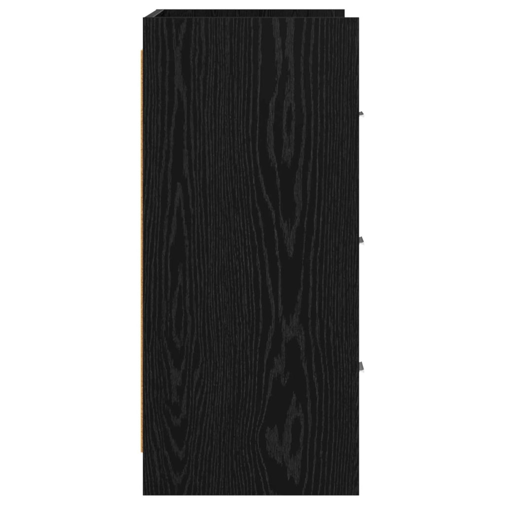 Credenza Rovere Nero 75 x 33 x 80 cm Legno ingegnerizzato 8011100