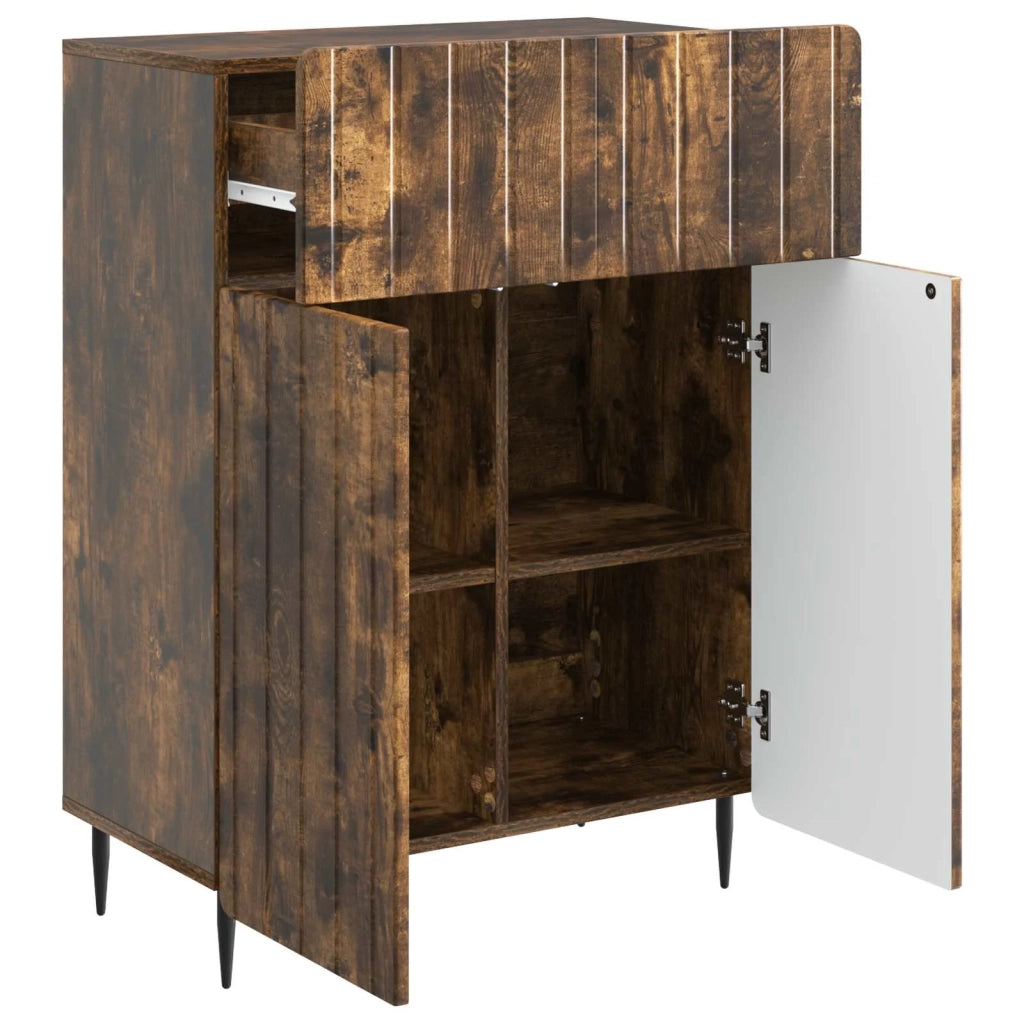Credenza | Madia | Buffet da pranzo | Armadio da pranzo Rovere Fumo 66 x 34,5 x 92 cm Legno ingegnerizzato