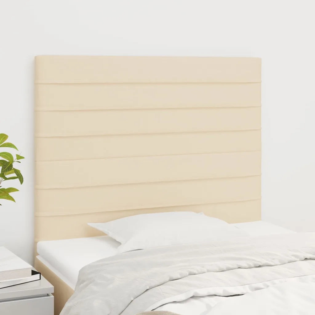 Testiera | Testata Crema 80x5x118/128 cm Tessuto