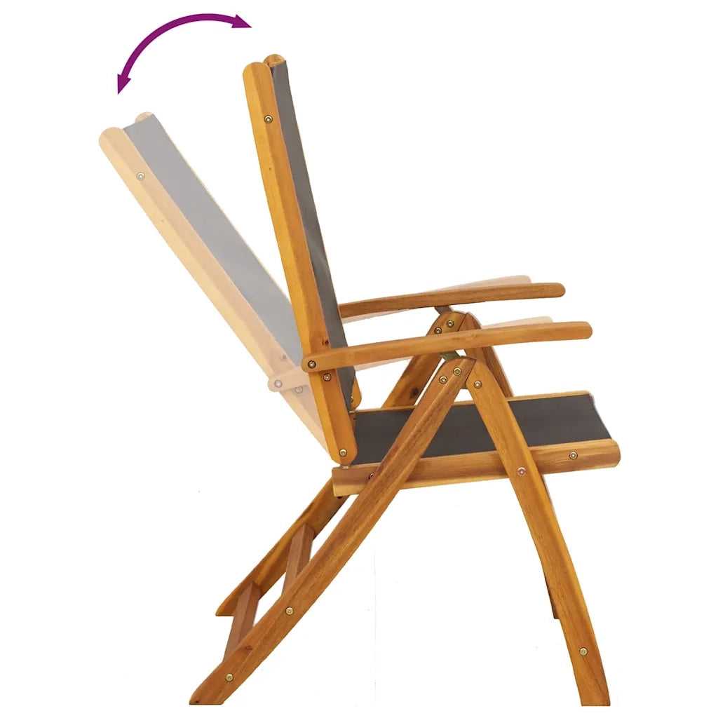 Set Pranzo da Giardino 9pz Legno Massello di Acacia e Textilene 3279263