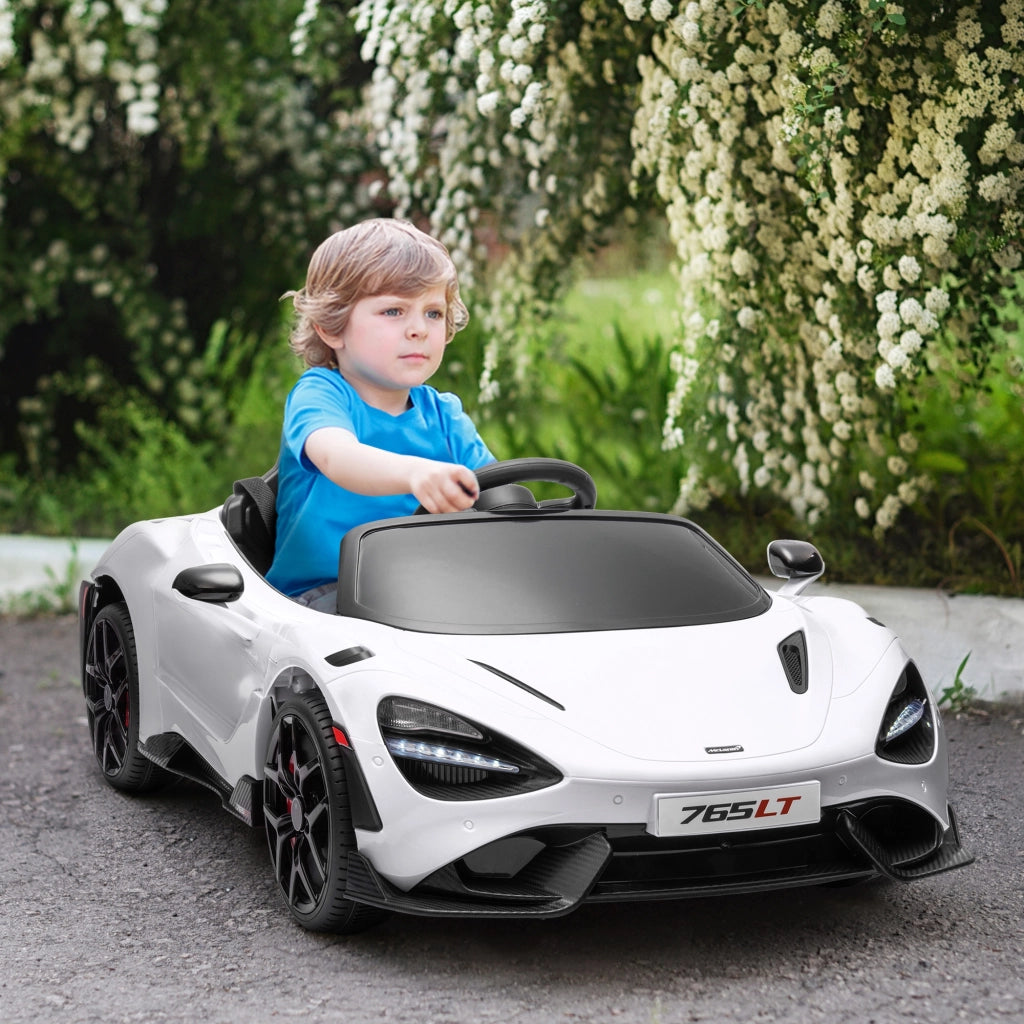 Auto elettrica per bambini con porte ad ali e luci LED ¨C Minimal ¨C Bianco
