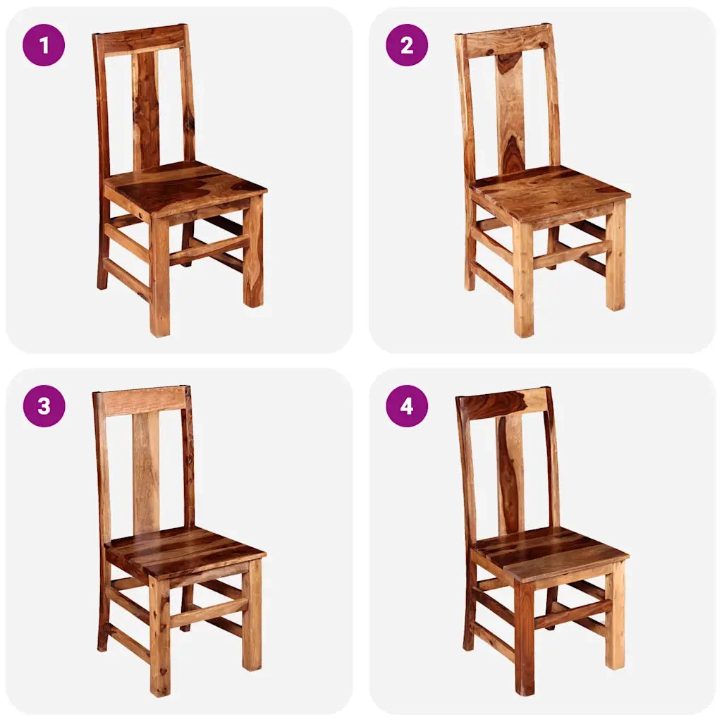 Set Sedie da Pranzo 2 pz in Legno Massello di Acacia 243964