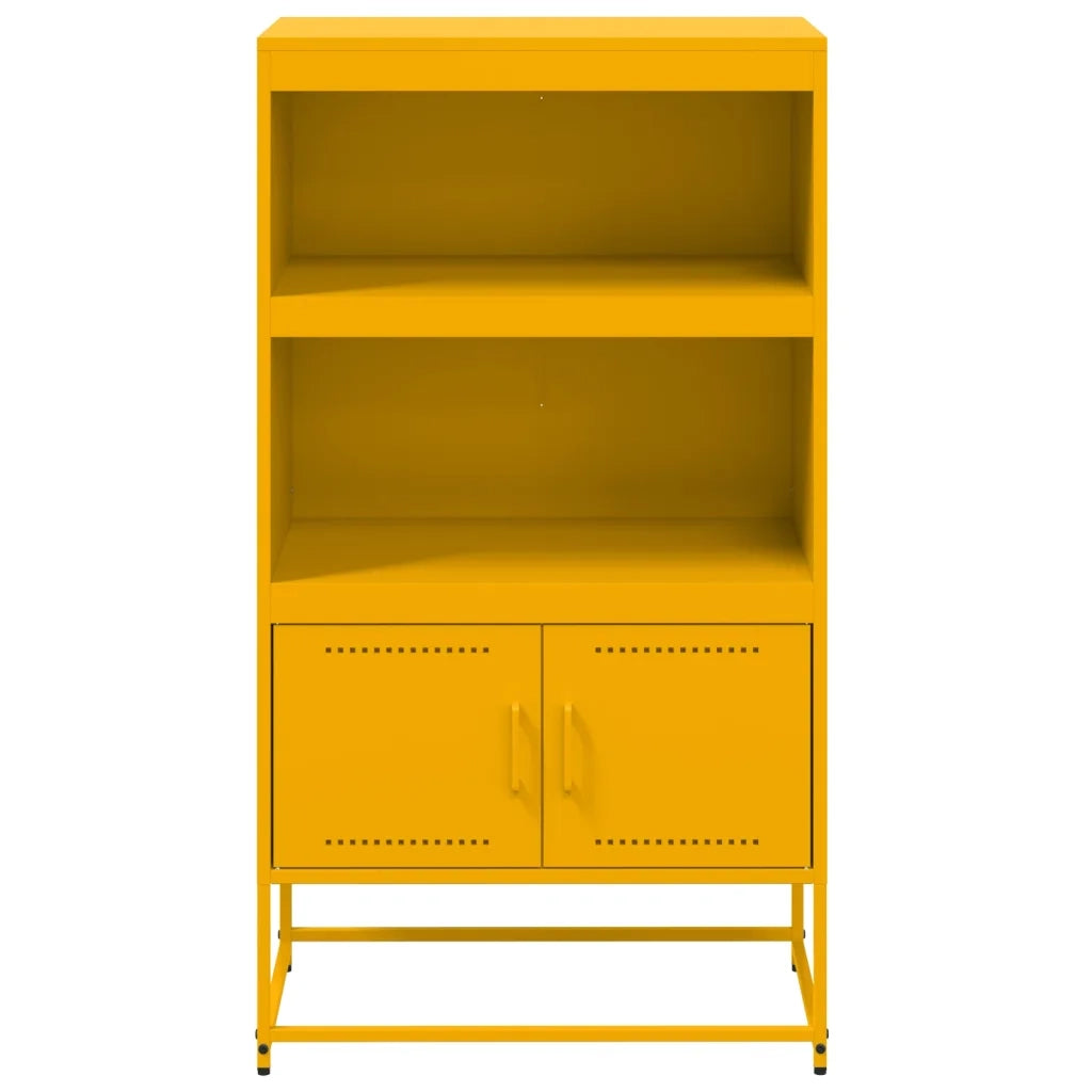 Credenza | Madia | Buffet da pranzo | Armadio da pranzo Giallo Senape 68,5x38,5x123,5 cm in Acciaio