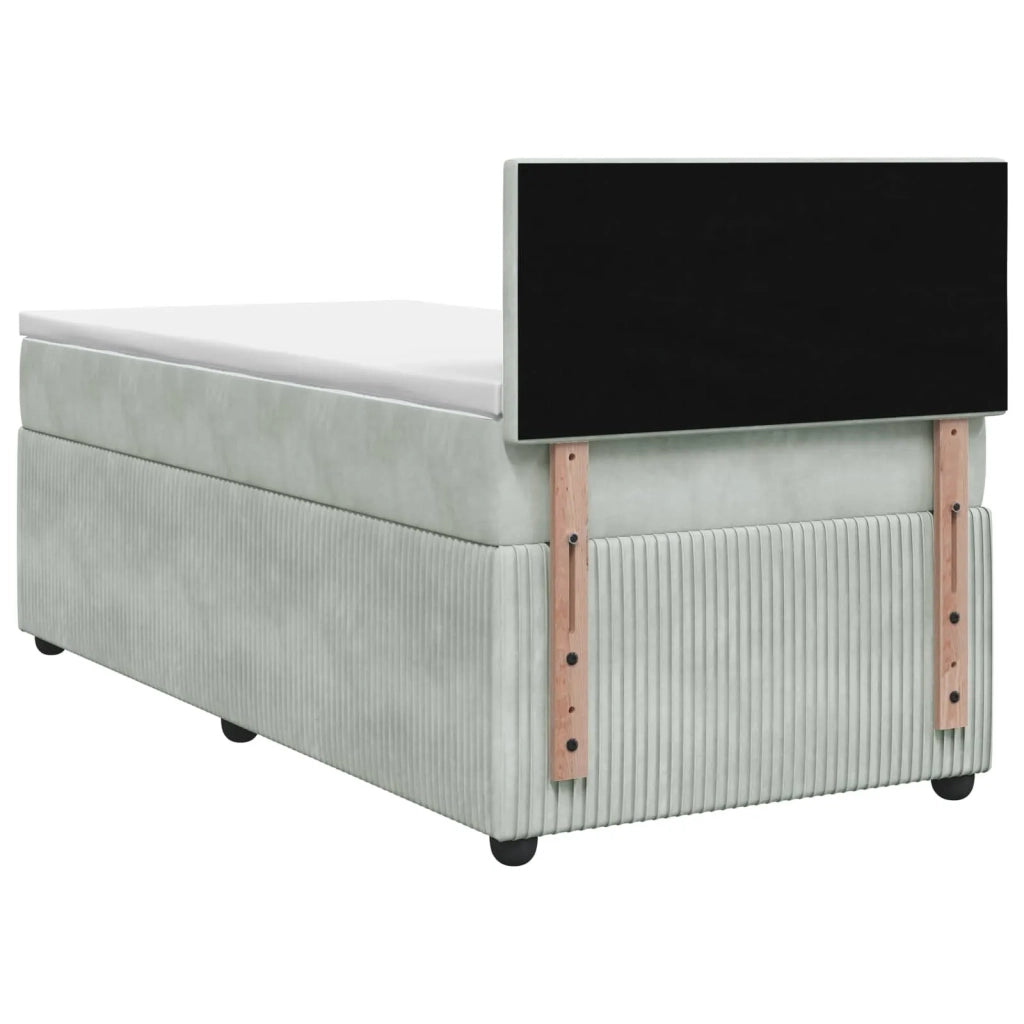 Letto box spring con materasso Grigio Chiaro 80 x 200 cm 3453029