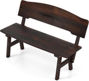 Panchina da Esterno, Panca da Giardino in Legno di Abete Resistente alle Intemperie con Schienale Inclinato, Panchina da Balcone, Portico e Parco, Portata 325 kg
