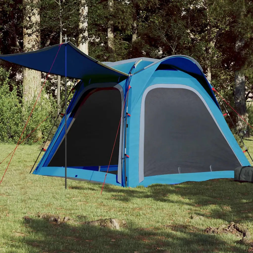 Tenda campeggio | Tenda da campo 4 Persone Blu Rilascio Rapido Impermeabile