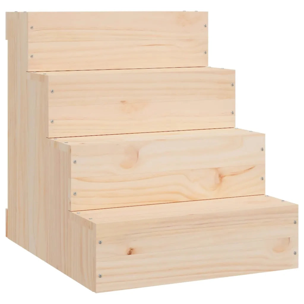 Scala per Animali 40x49x47 cm in Legno Massello di Pino 822466