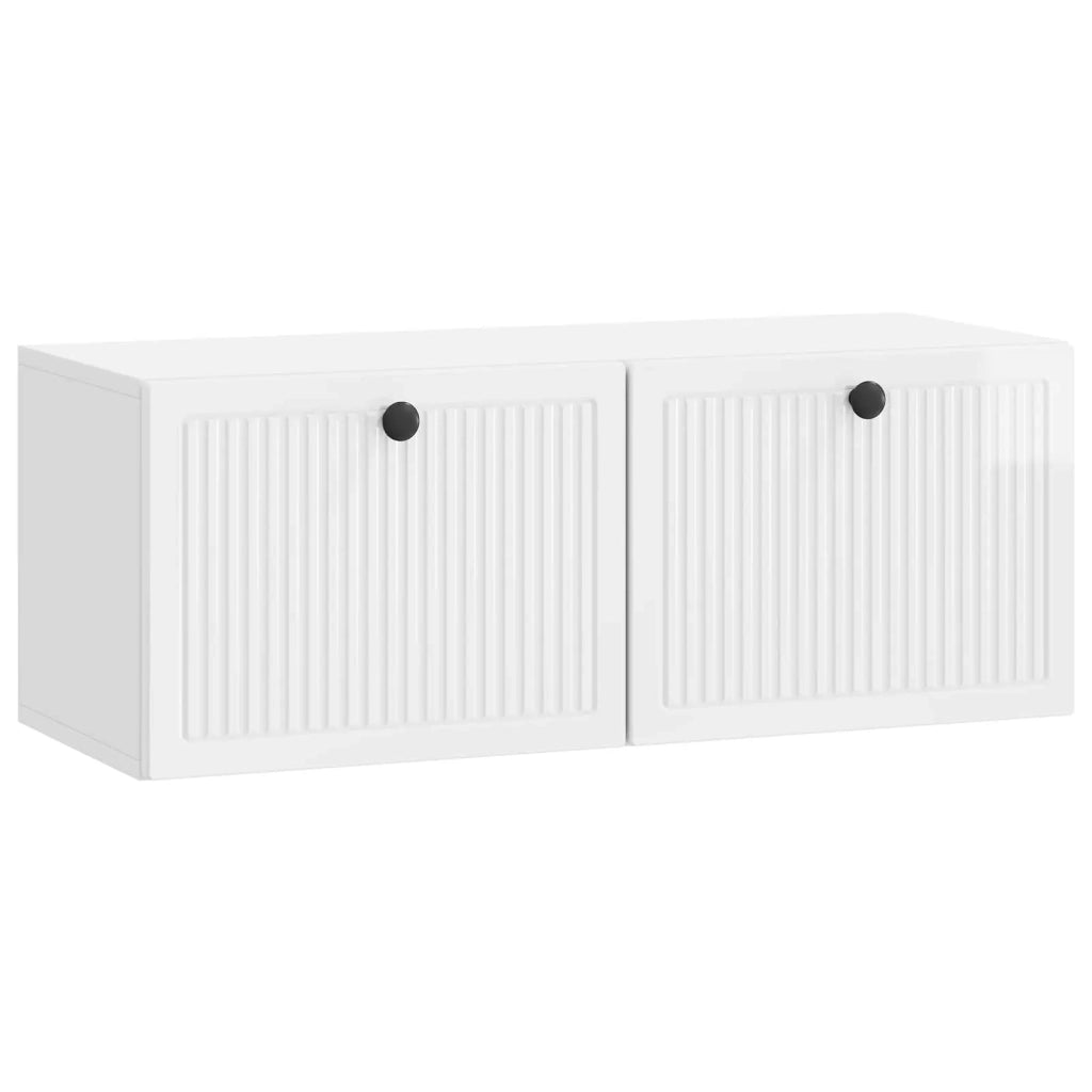 Mobile TV da Muro | Armadietto TV | Mobile Porta TV Bianco Lucido 78,5 x 31 x 30 cm