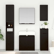 Set di Armadi da Bagno 2 pcs Rovere Nero Legno multistrato 3416132